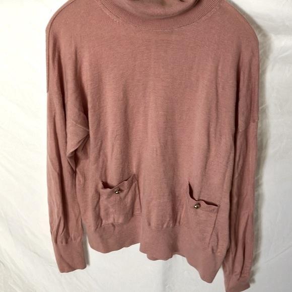 Kate Spade: Conchshell (876) Brooke Street Turtleneck Pocket Sweater- L - Picture 15 of 16